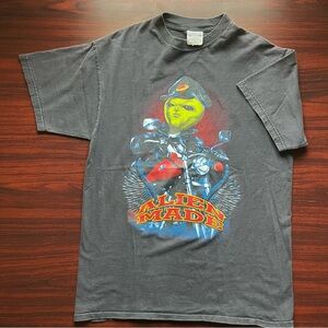 Vintage Alien Made T Shirt Motorcycle Biker Tee Mens Large